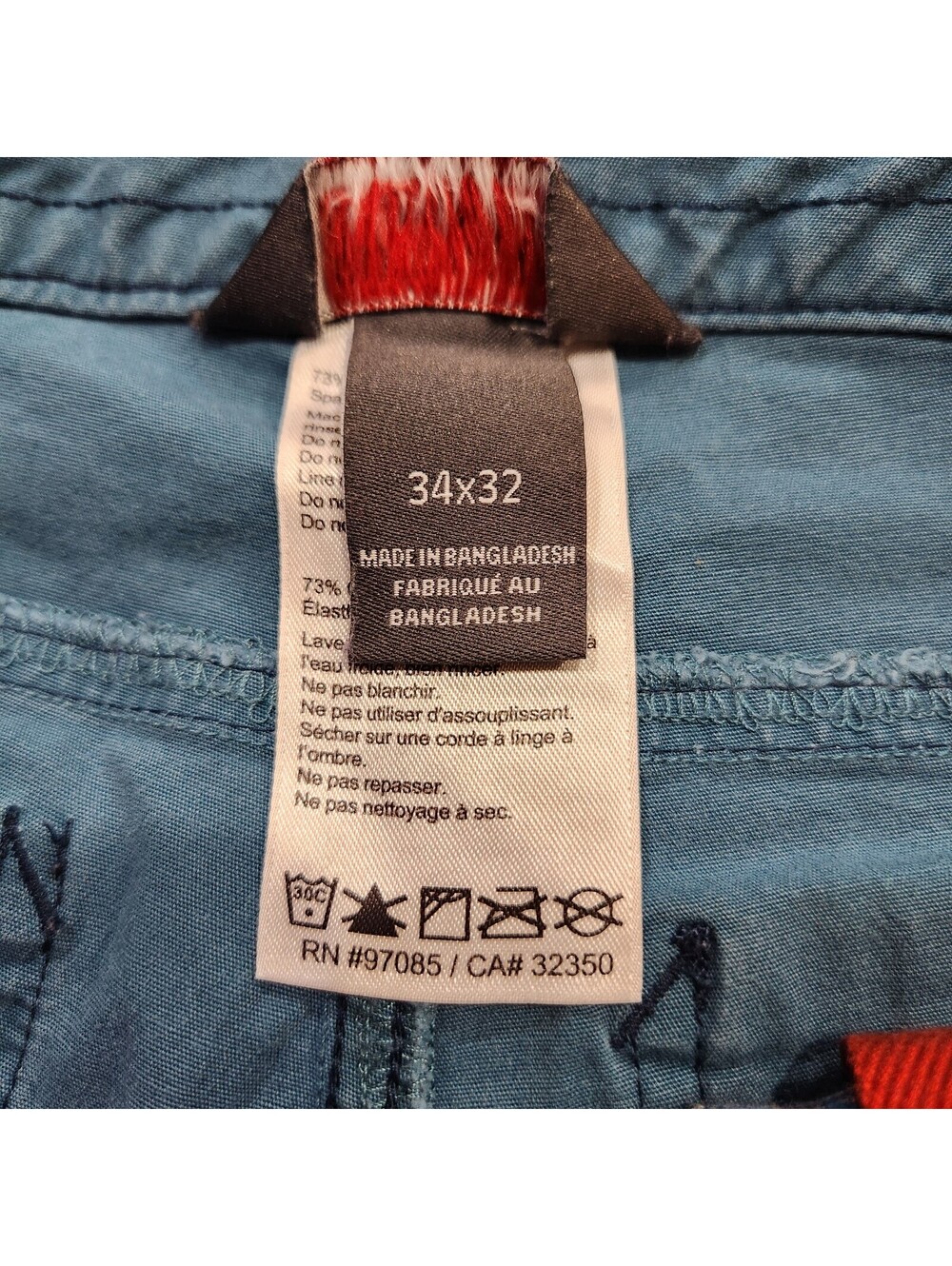 Outdoor Research Wadi Rum Climbing Pants Men 34x32 Teal Blue Plaid Pocket Lining - Picture 9 of 15